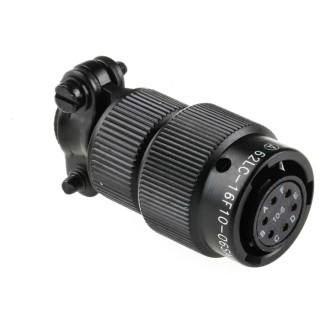 Amphenol Limited Copper Straight 6 Way Cable MIL Spec Circular Connector Male, Female Contacts, Shell 62LC-16F10-06SN(771)