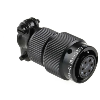 Amphenol Limited Copper Straight 6 Way Cable MIL Spec Circular Connector Male, Female Contacts, Shell 62LC-16F10-06SN(771)