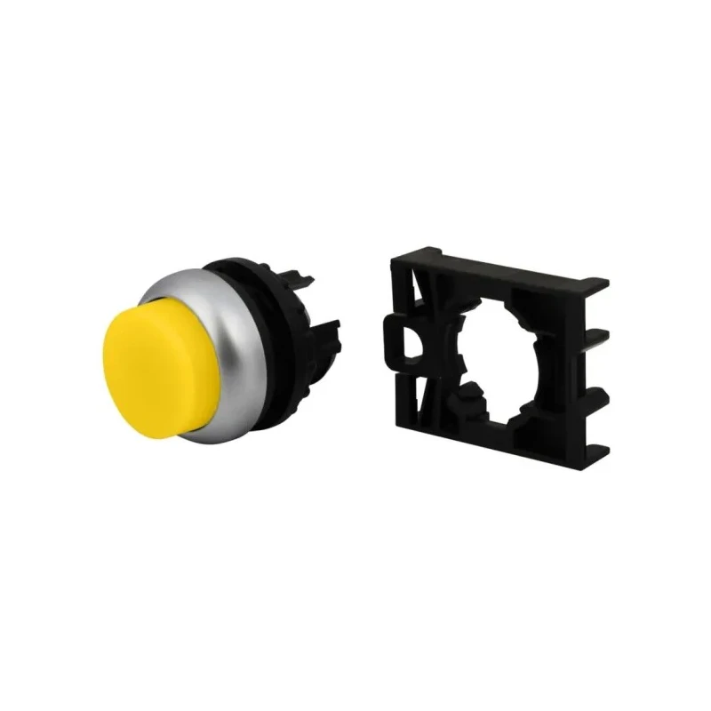 Eaton RMQ Titan M22 Series Yellow Momentary Push Button Head 22 mm Cutout IP69K 78635814 M22-DLH-Y+M22-A