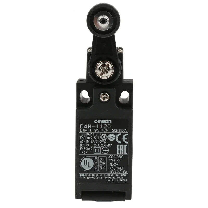 Omron D4n Series Roller Lever Interlock Switch 1 NO/1 NC, IP67 Polyester Housing, 250V AC, 4A 