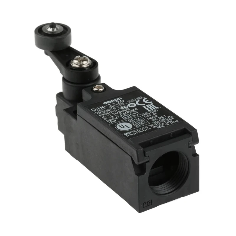 Omron D4n Series Roller Lever Interlock Switch 1 NO/1 NC, IP67 Polyester Housing, 250V AC, 4A 