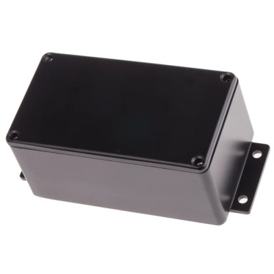 RS PRO Flanged Black Lid Die Cast Aluminium Enclosure IP66 55 mm x 139.6 mm x 63.8 mm 621-4980