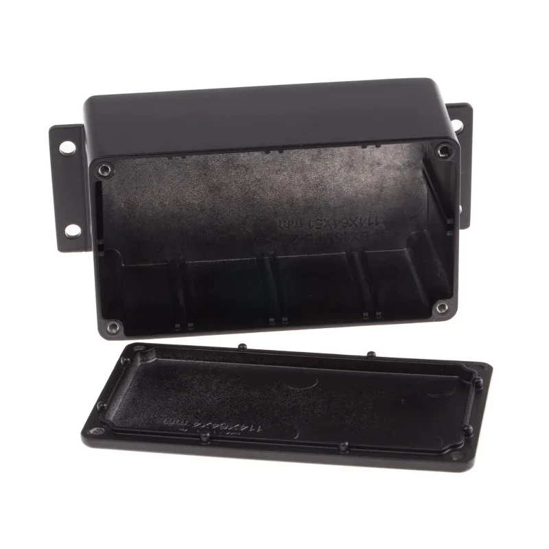 RS PRO Flanged Black Lid Die Cast Aluminium Enclosure IP66 55 mm x 139.6 mm x 63.8 mm 621-4980