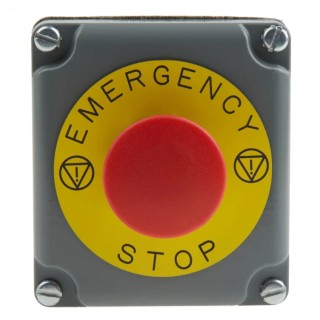 Schneider Electric Emergency Stop Push Button 1 NC Surface Mount IP66 Red Plastic Actuation Pull Release Harmony 9001TYK11