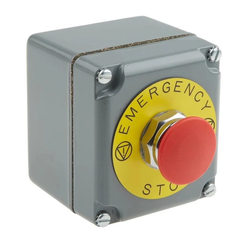 Schneider Electric Emergency Stop Push Button 1 NC Surface Mount IP66 Red Plastic Actuation Pull Release Harmony 9001TYK11