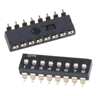 Omron Slide Rotary Coded DIP Switch Surface Mount A6S-8104-H