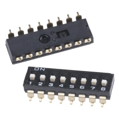 Omron Slide Rotary Coded DIP Switch Surface Mount A6S-8104-H