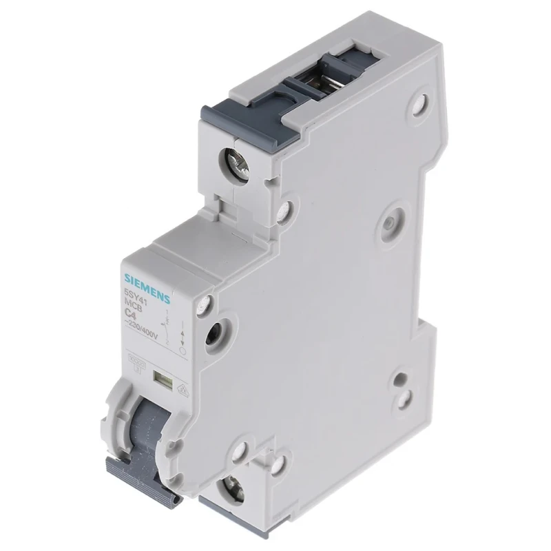 Siemens SENTRON Miniature Circuit Breaker 1-Pole 4A Type C 400V AC 60V DC 10 kA Breaking Capacity 5SY4104-7