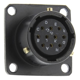 Amphenol Limited MIL Spec Circular Connector, Copper Straight 10 Way Panel Mount, 700V, 7.5A, Shell 62LC-12E12-10SN(771)