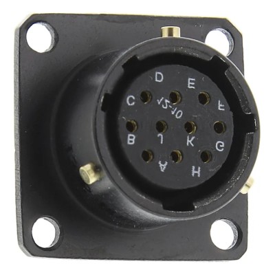 Amphenol Limited MIL Spec Circular Connector, Copper Straight 10 Way Panel Mount, 700V, 7.5A, Shell 62LC-12E12-10SN(771)