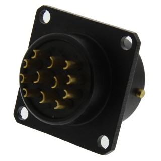 Amphenol Limited MIL Spec Circular Connector, Copper Straight 12 Way Panel Mount, 700V 13A, Bayonet 62LC-12E14-12SN(771)