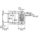 RS PRO Magnetic Buzzer Component PCB Mount 77 dB Continuous Internal Drive 8-16 V dc 15.5 x 17.3 x 23.4 mm 6221433P