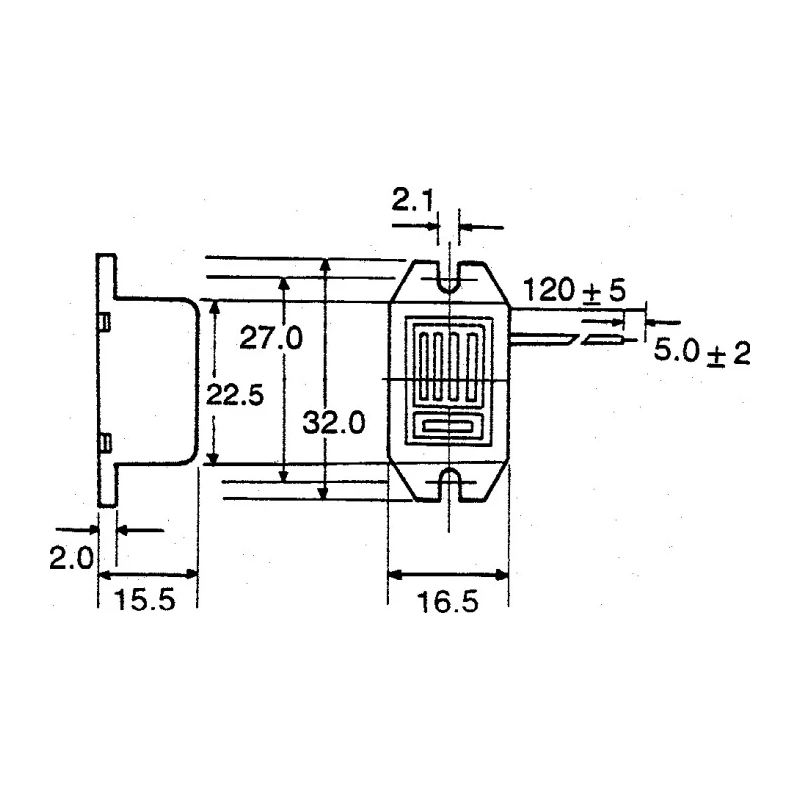 RS PRO Magnetic Buzzer Component PCB Mount 77 dB Continuous Internal Drive 8-16 V dc 15.5 x 17.3 x 23.4 mm 6221433P