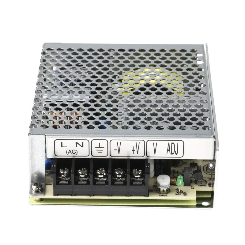 MEAN WELL 76.8W 24V DC 3.2A Switching Power Supply, Universal Input 88-264V AC, Chassis Mount RS-75-24