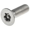 RS PRO Plain Stainless Steel Flat Tamper Proof Security Screw M6 x 20 mm 621-2603