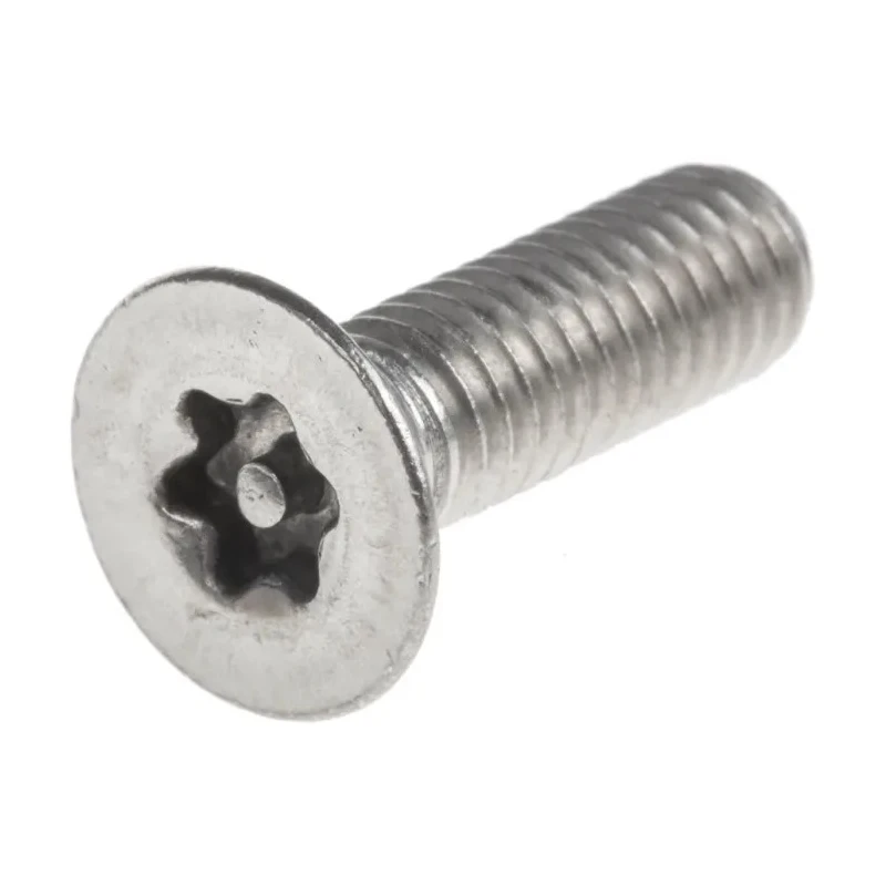 RS PRO Plain Stainless Steel Flat Tamper Proof Security Screw M6 x 20 mm 621-2603
