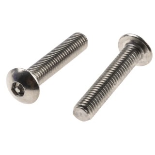 RS PRO Plain Stainless Steel Button Tamper Proof Security Screw M5 x 25 mm 621-2833