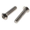 RS PRO Plain Stainless Steel Button Tamper Proof Security Screw M5 x 25 mm 621-2833