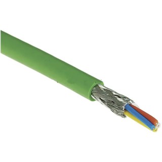HARTING Cat5 Shielded Screened Ethernet Cable 4 Core, Green PVC Jacket 100 m Cat5 