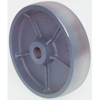 LAG Blue Cast Iron Trolley Wheel 200mm Diameter 50mm Width Plain Bore 25mm 1500kg Load Capacity 1015
