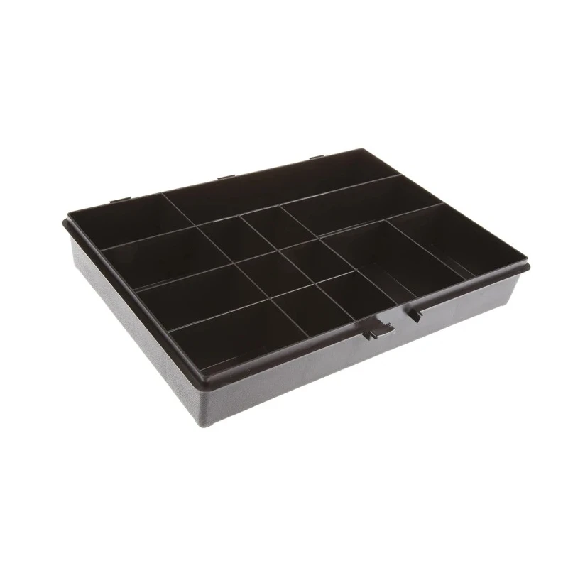Raaco 14 Cell Black Polypropylene Compartment Box 55 mm x 332 mm x 254 mm 132466