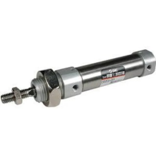 SMC 25 mm Pneumatic Roundline Cylinder Both Ends Tapped Rubber Cushion Aluminium Alloy Body CD85 Series 