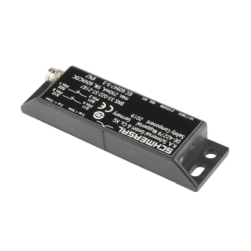 Schmersal BNS33 Series Magnetic Safety Switch Plastic Housing 2 NO Contacts M8 Connector IP67 