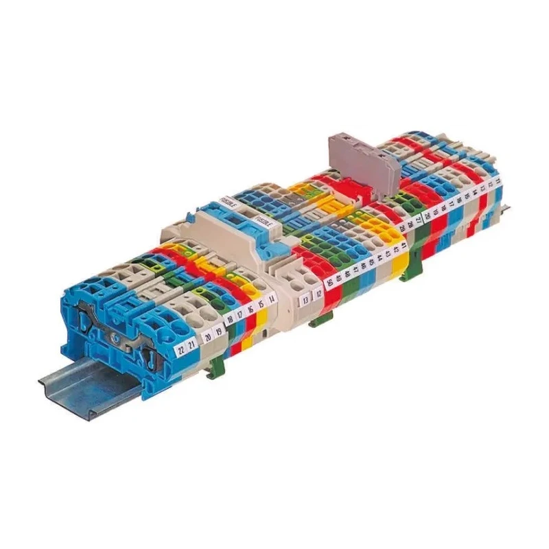 Entrelec BJDL Series Orange Polyamide Insulated Jumper Bar for DIN Rail Terminal Blocks 1SNA291102R2300