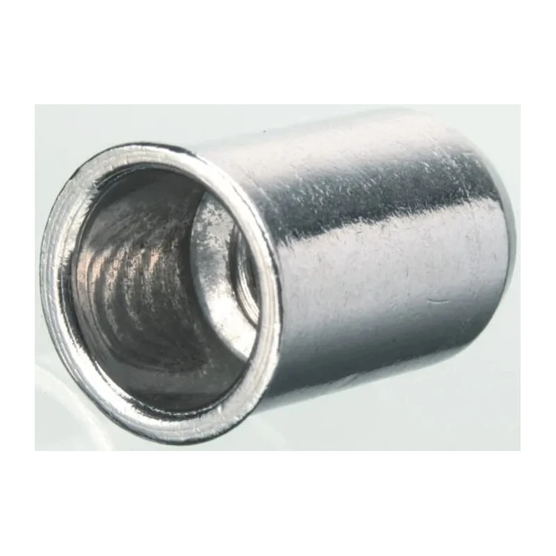 POP Galvanised Stainless Steel Threaded Insert M3 with 5.3 mm Flange Diameter, 4.8 mm Fixing Hole, 9 mm Depth 623-5498