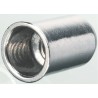 POP Galvanised Stainless Steel Threaded Insert M3 with 5.3 mm Flange Diameter, 4.8 mm Fixing Hole, 9 mm Depth 623-5498