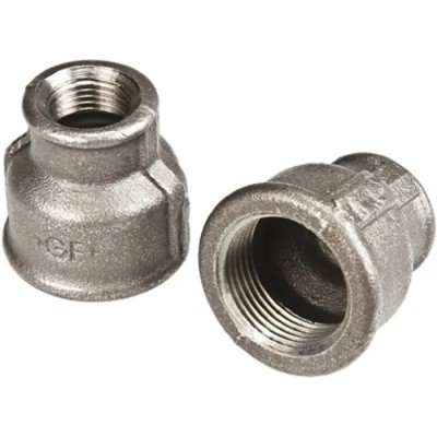 Georg Fischer Galvanised Malleable Iron Fitting Reducer Female BSPP 1 1/4In to Female BSPP 1In 770240229
