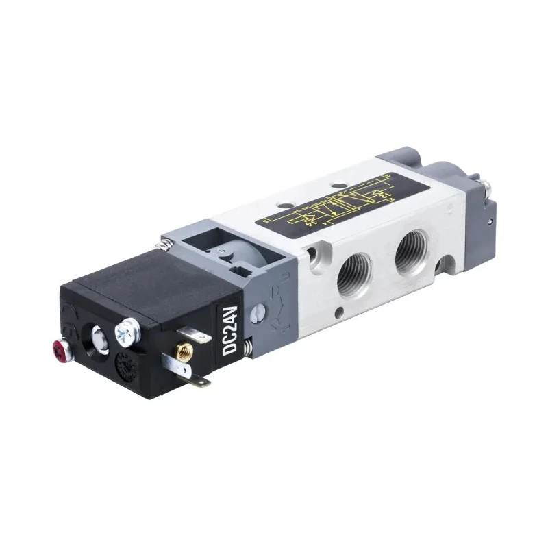 EMERSON ? ASCO Pneumatic Solenoid Valve 5/2 Function, G 1/8 Thread, Manifold Mount, 24V dc, 52000001
