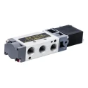 EMERSON ? ASCO Pneumatic Solenoid Valve 5/2 Function, G 1/8 Thread, Manifold Mount, 24V dc, 52000001