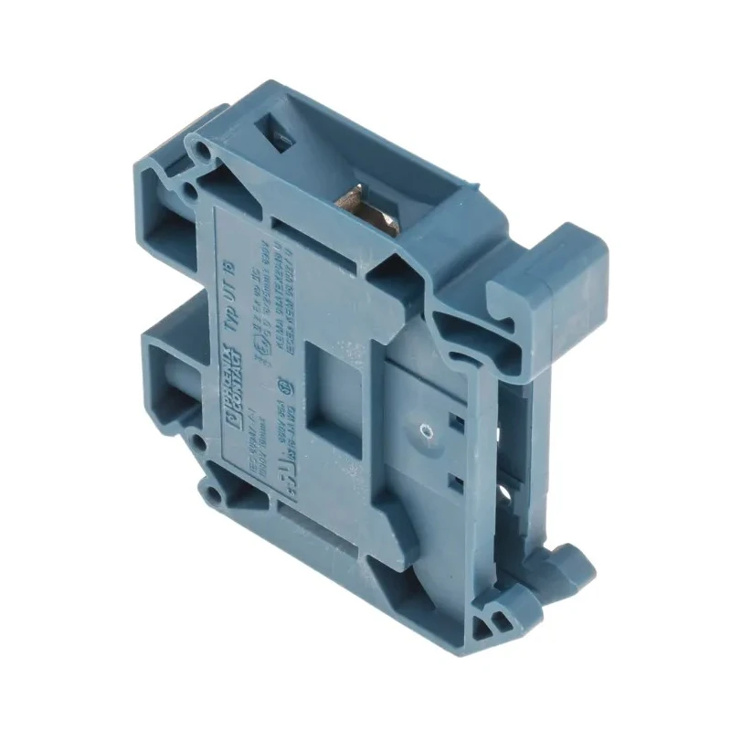 Phoenix Contact UT 16 BU Series Feed Through Terminal Block Blue 1-Level 1kV 76A Screw Termination ATEX 3044209