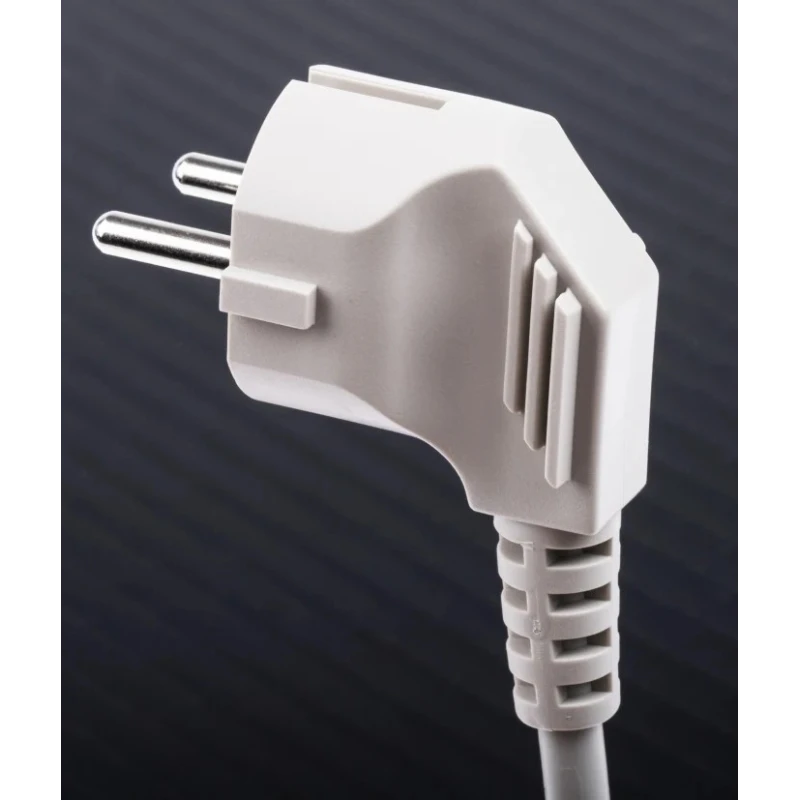 RS PRO IEC C13 to CEE 7/7 Power Cord 2.5 m Grey PVC 250V 10A 626-6717