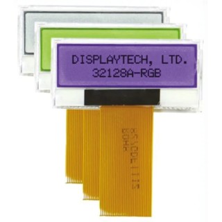 Displaytech Graphic LED LCD Monochrome Display 128 x 32 Pixel 55 x 19 mm Viewing Area 32128A-FC-BW-RGB