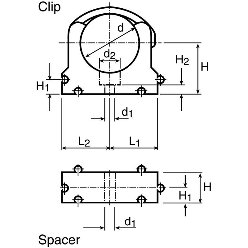 Georg Fischer Galvanised Polypropylene Black Saddle Clamp, 6 mm 167061086