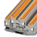 Phoenix Contact Double Level Terminal Block QTTCB 1.5 Series 0.25 to 1.5 mm² Wire Grey 500V 17.5A 3205116