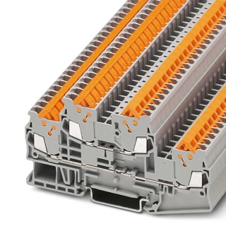 Phoenix Contact Double Level Terminal Block QTTCB 1.5 Series 0.25 to 1.5 mm² Wire Grey 500V 17.5A 3205116