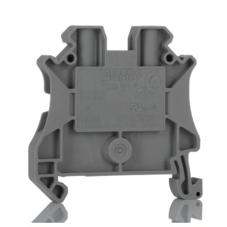 Phoenix Contact Feed Through Terminal Block UT 4 Series, 1-Level, Screw Termination, 1kV, 32A, 0.14 to 4 mm², Grey 3044102