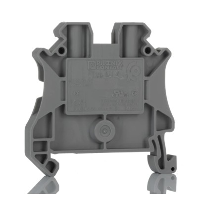 Phoenix Contact Feed Through Terminal Block UT 4 Series, 1-Level, Screw Termination, 1kV, 32A, 0.14 to 4 mm², Grey 3044102