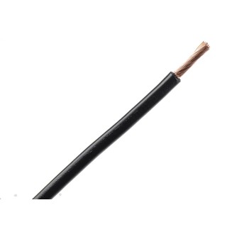 RS PRO Black 10 mm² Tri Rated Hook Up Wire, 8 AWG, 72/0.4 mm Core Strands, 100 m Length, Polyvinyl Chloride 628-5320