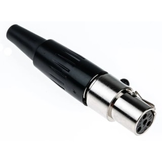 Switchcraft Miniature Cable XLR Connector Straight Female 4 Contacts 125V AC Silver Plated TA4FX