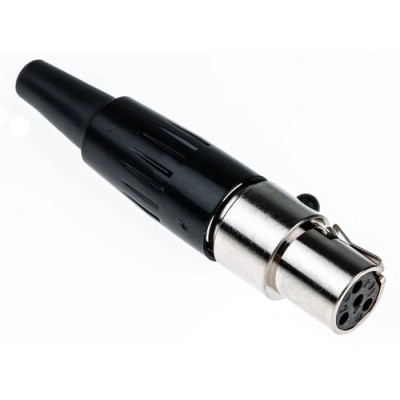 Switchcraft Miniature Cable XLR Connector Straight Female 4 Contacts 125V AC Silver Plated TA4FX