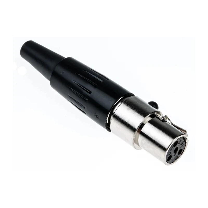Switchcraft Miniature Cable XLR Connector Straight Female 4 Contacts 125V AC Silver Plated TA4FX