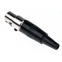 Switchcraft Miniature Cable XLR Connector Straight Female 4 Contacts 125V AC Silver Plated TA4FX