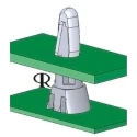 Essentra Nylon PCB Support Pillar 6.4 mm Height, 17.9 mm Overall Height, 4 mm PCB Hole Diameter, 10 mm Base CRLCBSR-4-01