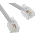 RS PRO Telephone Extension Cable Female RJ11 to Male RJ11 Connector White Sheath 3 m RJ11