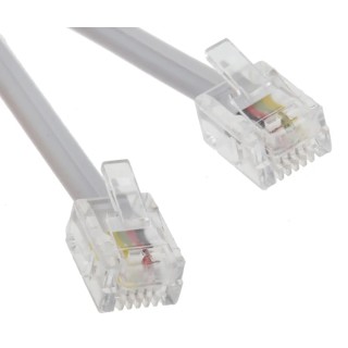 RS PRO Telephone Extension Cable Female RJ11 to Male RJ11 Connector White Sheath 3 m RJ11