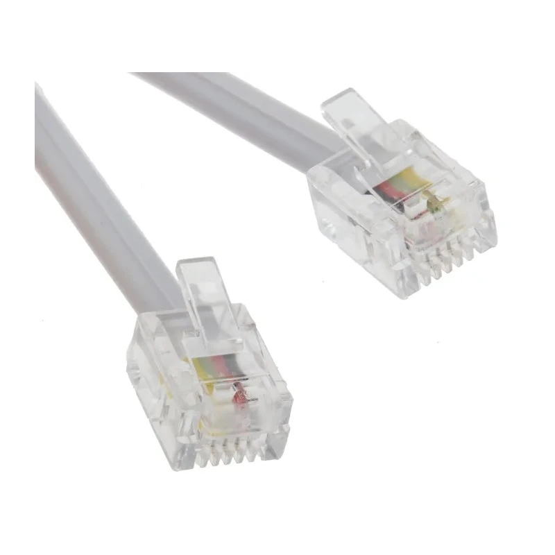 RS PRO Telephone Extension Cable Female RJ11 to Male RJ11 Connector White Sheath 3 m RJ11